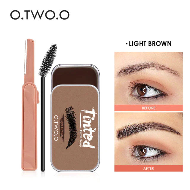 O.TWO.O Cera Modeladora/ sabão de sobrancelha com cor 02 LIGHT BROWN - EhbonitoshopMoz