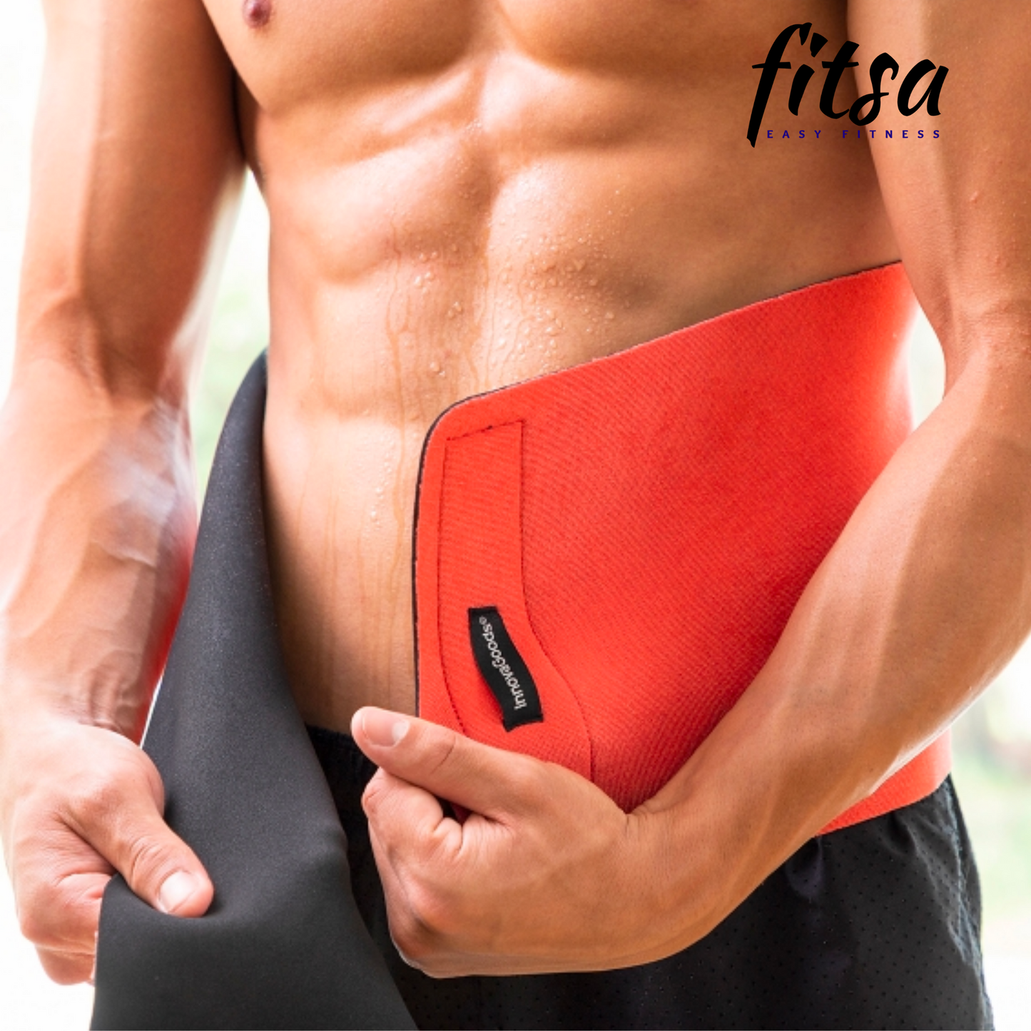 Cinta sauna ajustável com Velcro