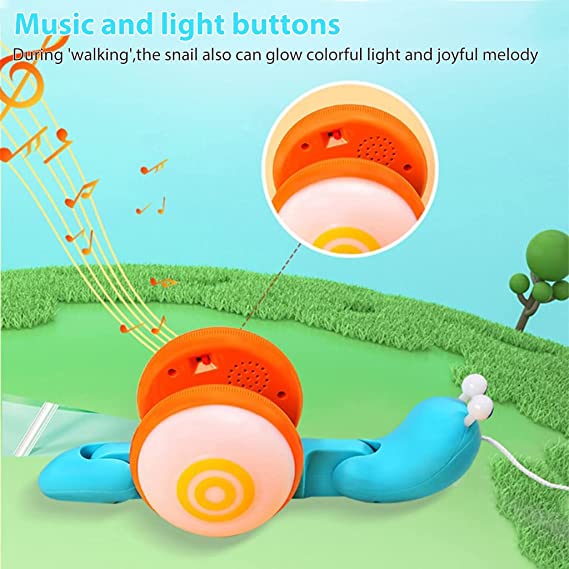 Caracol com música e luzes de fio para puxar - EhbonitoshopMoz