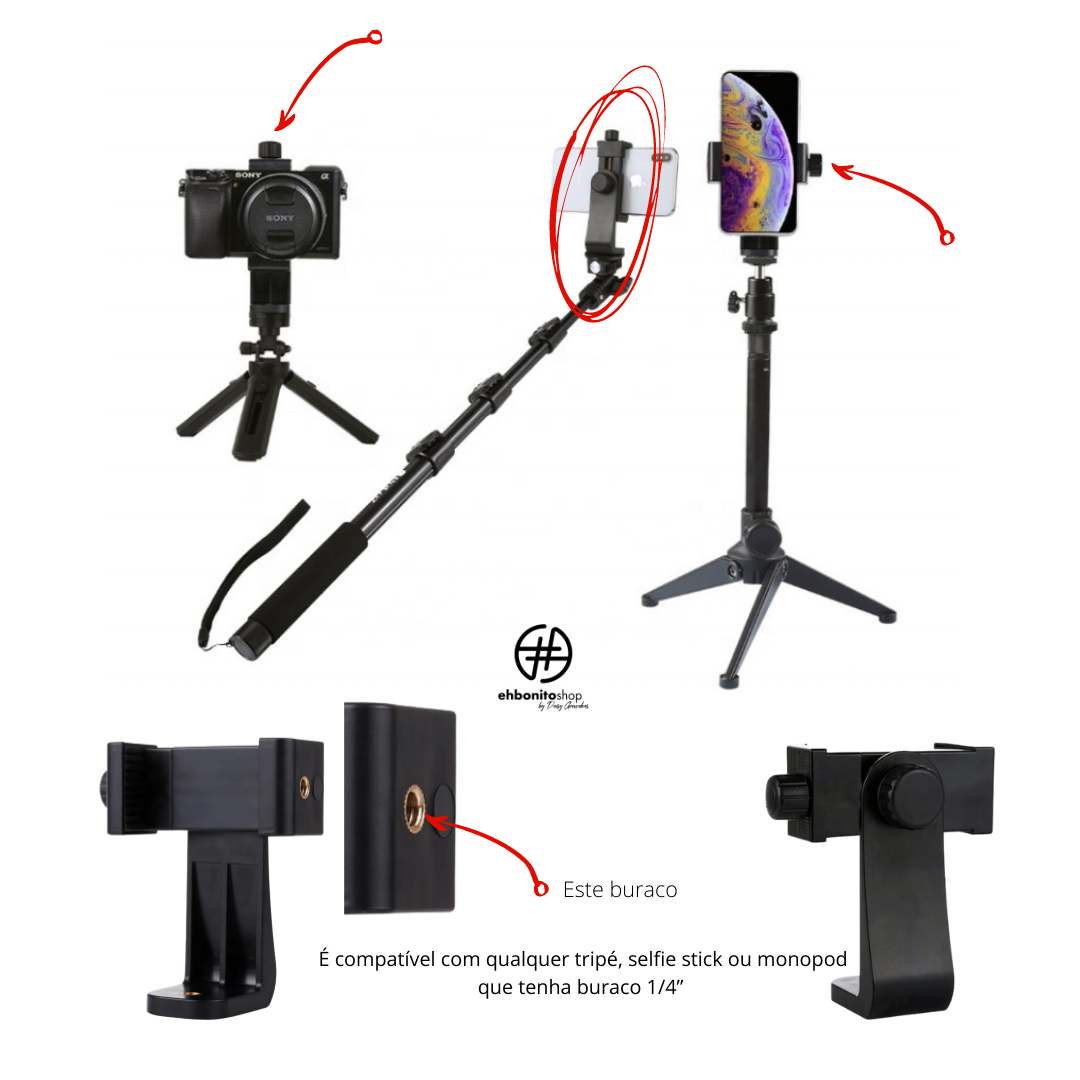 ADAPTADOR DE TELEMÓVEL PARA TRIPÉ - EhbonitoshopMoz