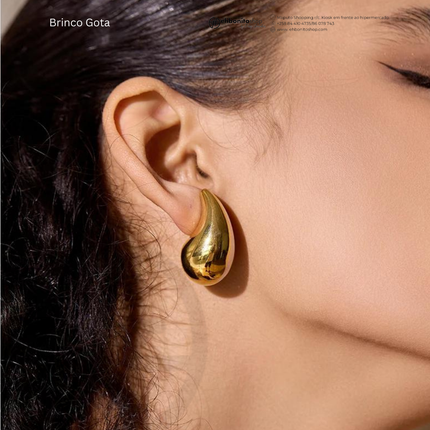GOTA - BRINCO banhado a ouro de 18k - EhbonitoshopMoz