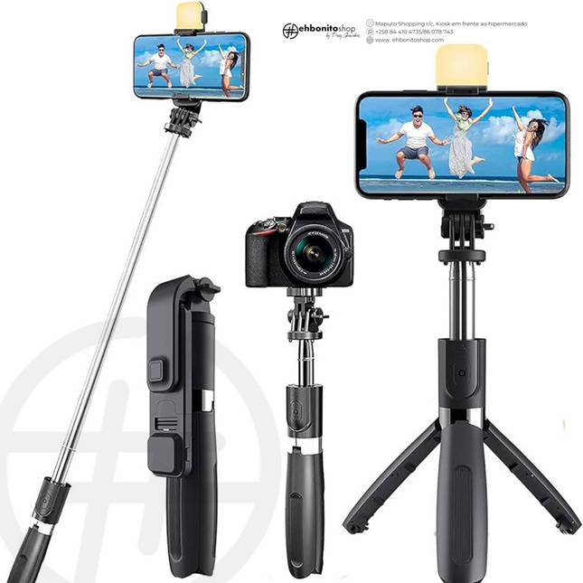 Selfie Stick Tripod Modelo R1S 3 em 1 - EhbonitoshopMoz