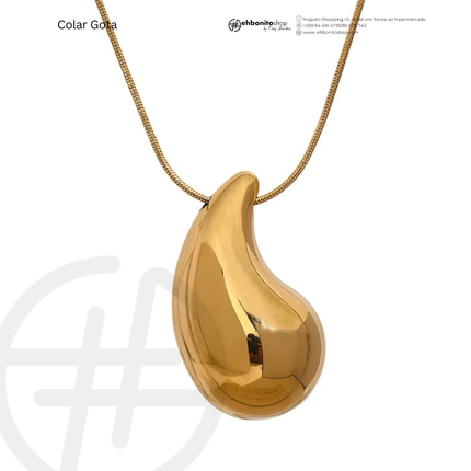 GOTA - COLAR com banho de ouro 18k - EhbonitoshopMoz
