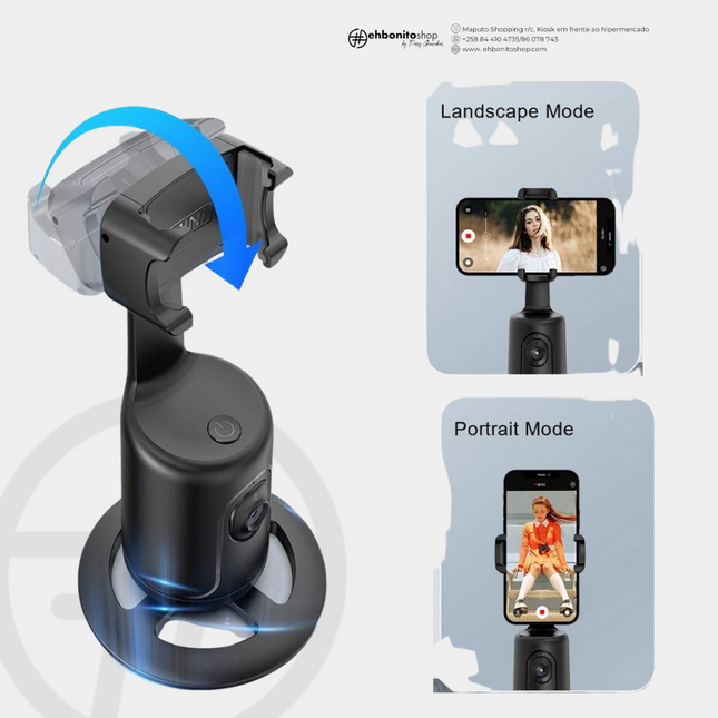 Tripé com suporte de telemóvel com Rastreamento Facial - EhbonitoshopMoz