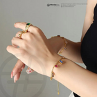 SOFIA- PULSEIRA COM ZIRCONIAS COLORIDAS banho Ouro 18k - EhbonitoshopMoz
