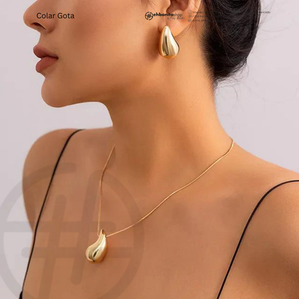 GOTA - COLAR com banho de ouro 18k - EhbonitoshopMoz