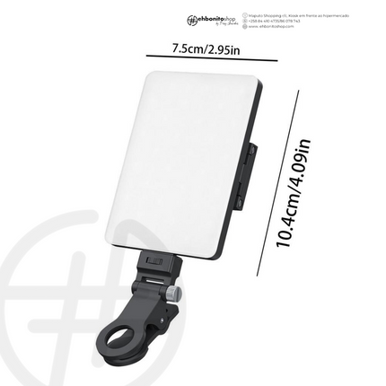 Lâmpada portátil para selfies com clip - EhbonitoshopMoz
