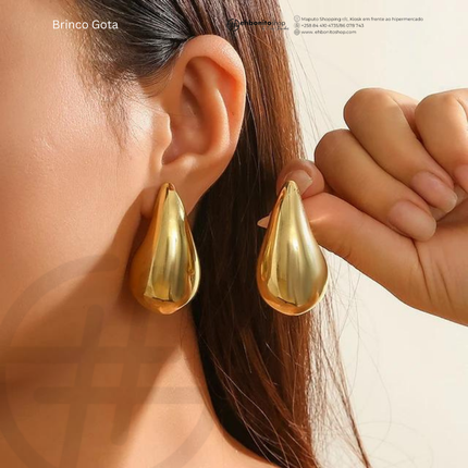 GOTA - BRINCO banhado a ouro de 18k - EhbonitoshopMoz