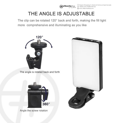Lâmpada portátil para selfies com clip - EhbonitoshopMoz