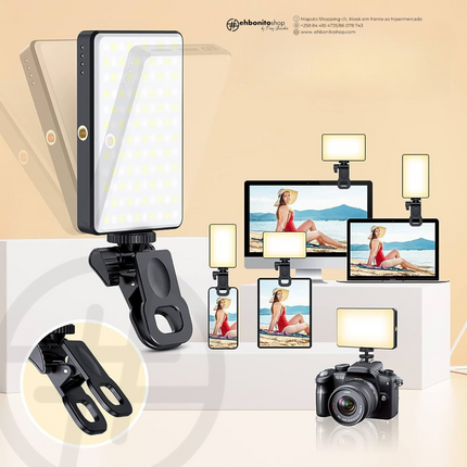 Lâmpada portátil para selfies com clip - EhbonitoshopMoz