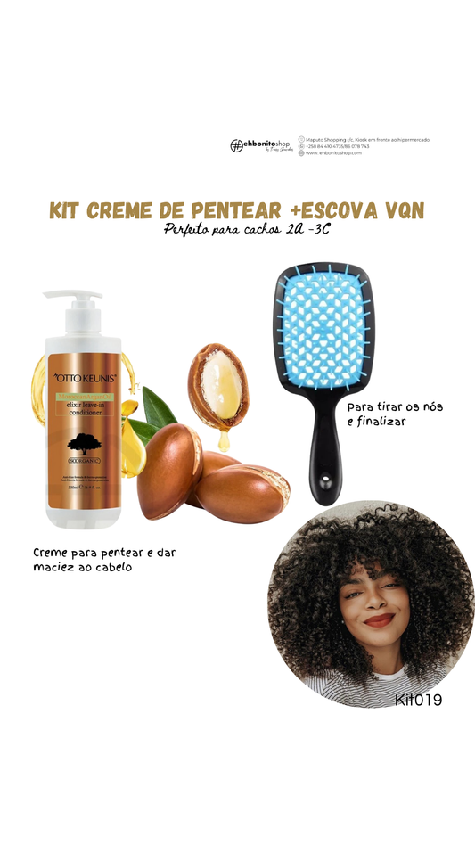 Kit Creme de pentear + Escova VQN