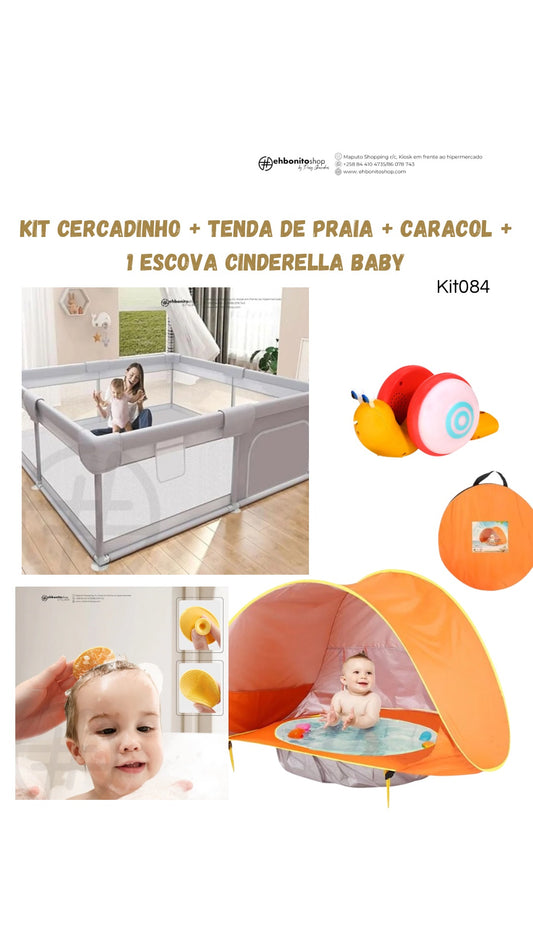 Kit Cercadinho + tenda + caracol + Cinderella Baby