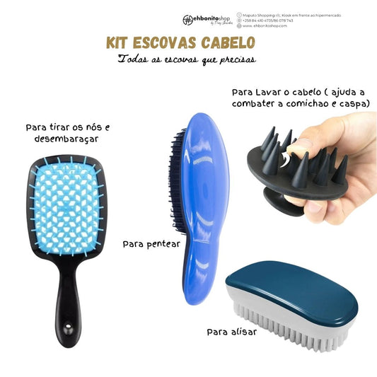 Kit Escovas de Cabelo