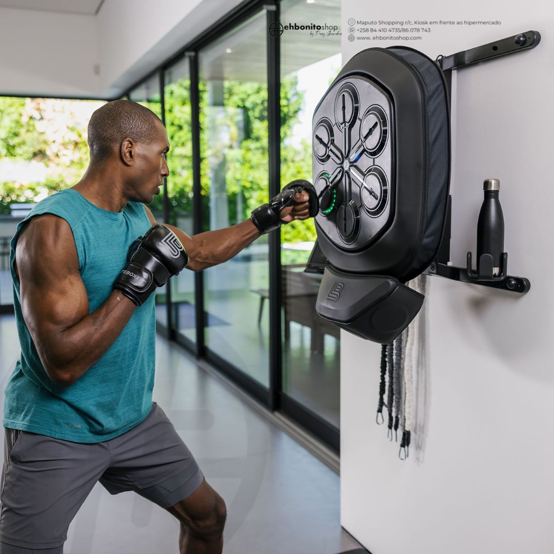 COMBO: Máquina de Boxe Musical, Treinador Eletrônico de Boxe E Luvas de MMA/Boxe