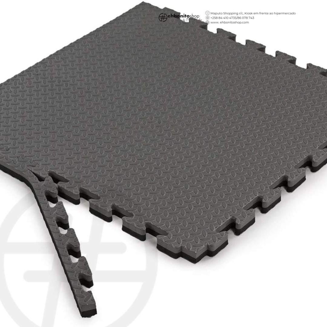 Tapete de Espuma Extra Grosso de 4 cm para Academia em Casa, com Peças Encaixáveis e Reversíveis (1m x 1m) | 4 Peças por Pack, Cobertura de 2 m² | Piso Protetor para Exercícios e Treinos