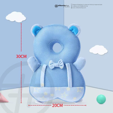 Mochila Protetor de Cabeça para Bebê, Almofada Protetora Macia e Respirável, Ajustável para as Costas e Cabeça do Bebê, Ideal para Idades de 4 a 24 Meses - EhbonitoshopMoz