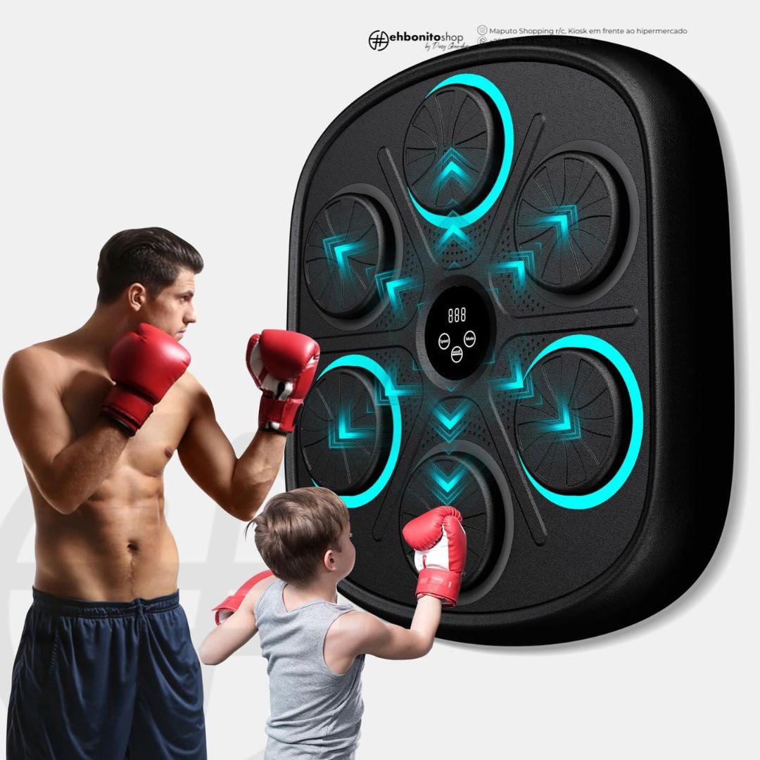 COMBO: Máquina de Boxe Musical, Treinador Eletrônico de Boxe E Luvas de MMA/Boxe