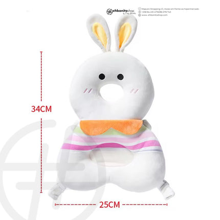 Mochila Protetor de Cabeça para Bebê, Almofada Protetora Macia e Respirável, Ajustável para as Costas e Cabeça do Bebê, Ideal para Idades de 4 a 24 Meses - EhbonitoshopMoz