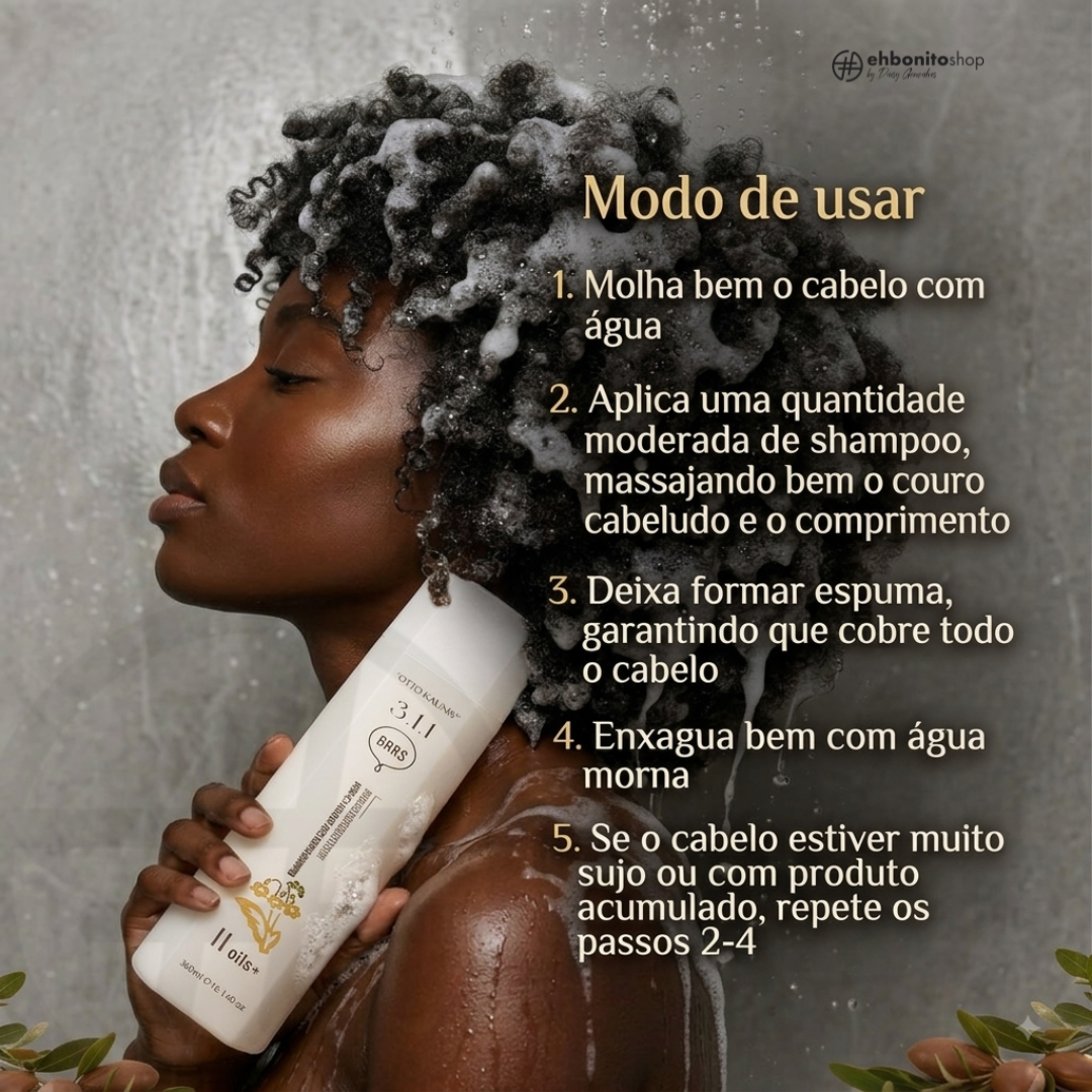 Ottokeunis linha BRRS Shampoo Suave Reparador Sem Sulfatos