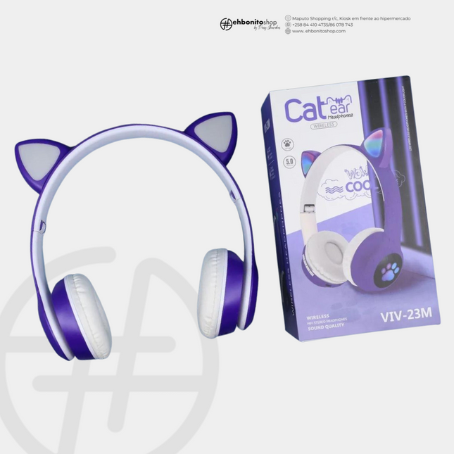 Fones de Ouvido de Gato sem Fio - EhbonitoshopMoz