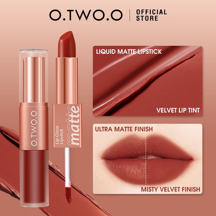 O.TWO.O Batom 2 em 1 Matte duas pontas Lip Glaze e Lipstick L07 - EhbonitoshopMoz