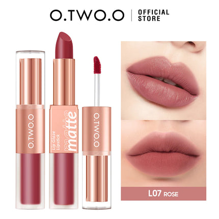 O.TWO.O Batom 2 em 1 Matte duas pontas Lip Glaze e Lipstick L07 - EhbonitoshopMoz
